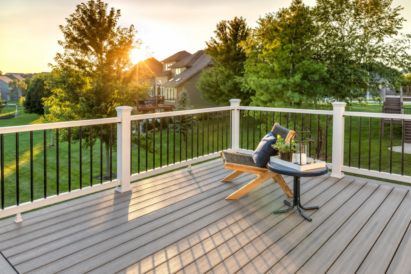 Deck railing installation in Visalia, CA