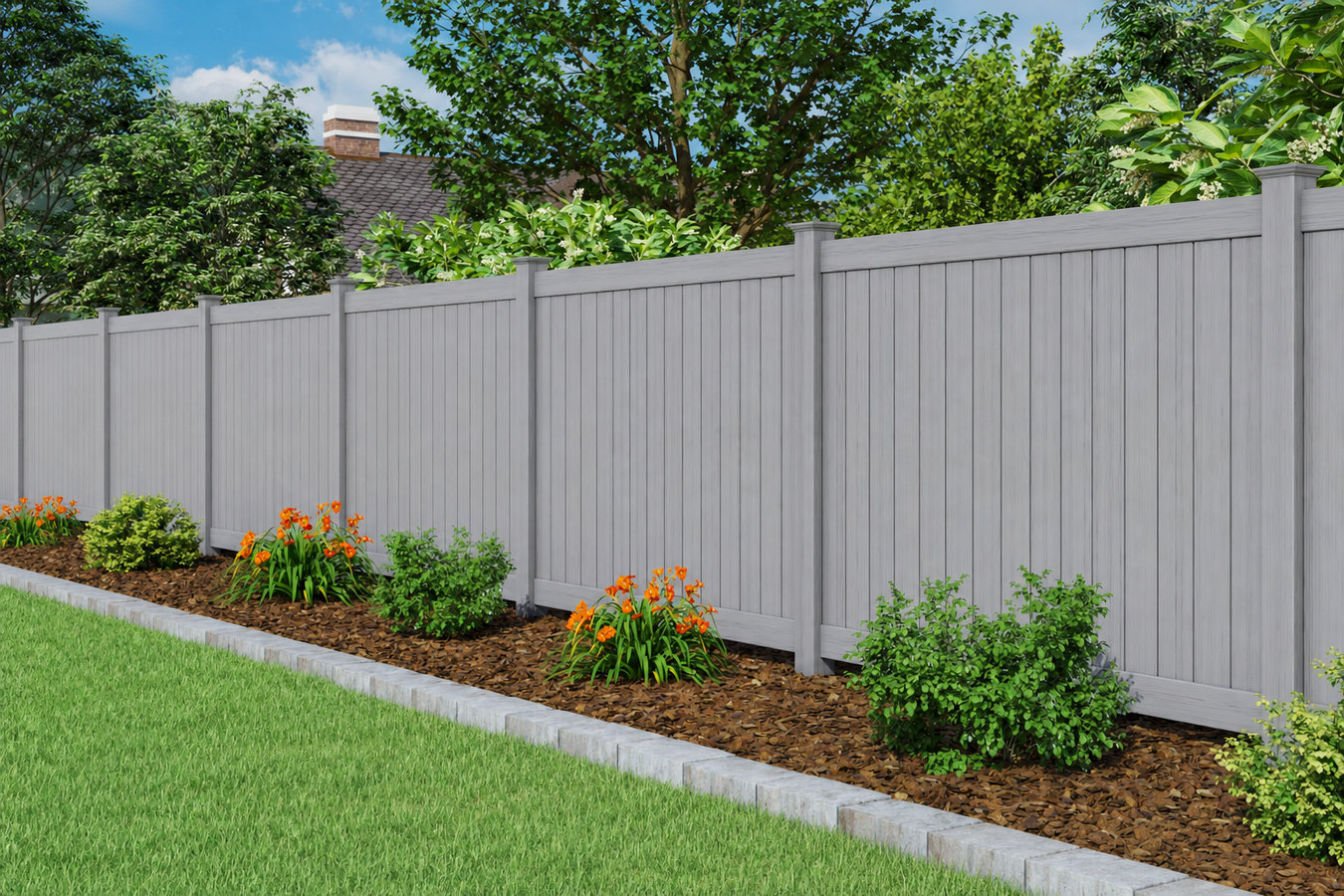 Vinyl fence installation in Visalia, CA